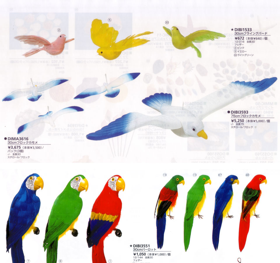 装飾材料のバード・鳥画像
